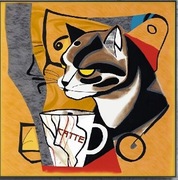 Autorski, sygnowany, oryginalny plakat "Catte"