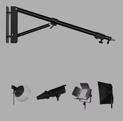 Uchwyt teleskopowy wysięgnik ścienny do lamp, kamer, projektorów itp.