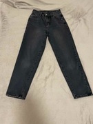 Mom fit ciemne spodnie jeansowe Shein