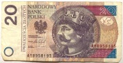 Banknot 20 zł  2016 rok unikat AY 8958195