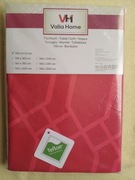 Obrus okrągły 140 cm czerwony na stół wodoodporny plamoodporny teflon