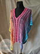 Szydełkowe ponczo plażowe (cover up) "Sunbeams"