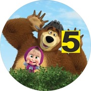 Pan Opłatek na tort - MASZA I NIEDŹWIEDŹ