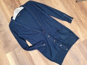 Granatowy sweter kardigan 36/S