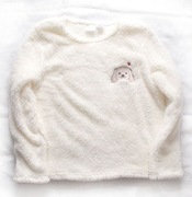 ciepła bluza L, kremowa bluza z futerka, bluzka z misia, bluza rozmiar L