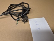 Kabel zasilający czarny, PE+N, 10/16A,250V, 1 m