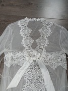 Narzutka szlafrok haft perełki siateczka