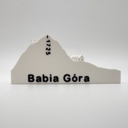 Magnes Babia Góra minimalistyczny profil wysokościowy pamiątka góry Żywiec