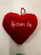 Pluszowe serce kocham cię czerwone walentynki pluszowe 