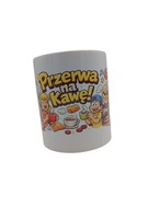 Kubek PRZERWA NA KAWĘ, kubek zrelaksowanego pracownika pojemność 330ml 09