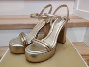 Buty na obcasie Michael Kors Laci Platform sandals pale gold r. 41, 27cm
