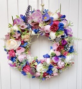 Wianek wiosenny 25/26 cm polny stroik dekoracja ozdoba diy całoroczny