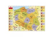 podkład sztywny na biurko mapa Polska administracyjna podkładka dwustronna 