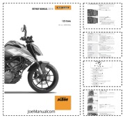 KTM 125 Duke 2018 Repair Manual Instrukcja serwisowa naprawcza