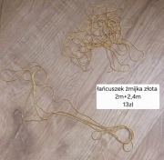 Łańcuszek żmijka złoty cienki łańcuszek do biżuterii na metry 4,4 m komplet