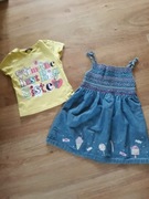 Sukienka jeans +bluzeczka 98-104 wzrost