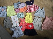 Zestaw markowych letnich ubranek dla dziewczynki 80-86cm