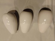 Wazoniki porcelanowe białe 3szt na kadzidełka drobne kwiaty