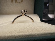 Pierścionek złoty z diamentem YES 0,25ct Hearts&Arrows Valentine