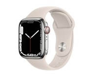 Apple Watch seria 7 | 45mm | GPS+ Cellular | Stal | eSIM | Zadbany!