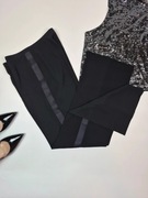 Spodnie Cambio czarne eleganckie S 36 lampasy wieczorowe świąteczne