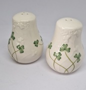 Ceramiczna solniczka i pieprzniczka w stylu secesyjnym, vintage