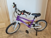 Rower woom 3, fioletowy, ze stopką, koła 16'