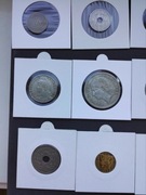 17 monet Francji – przedwojenne i powojenne, oryginały, w holderach