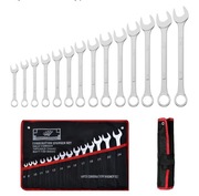 Zestaw kluczy oczkowych płaskich nierdzewnych 14 sztuk 8-24mm