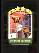 Monopoly GO Zestaw Set 17 Naklejka Karta 6* Magiczna Sowiarnia