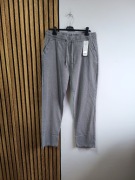 Szare elastyczne spodnie bawełna elastan 6XL Plus Size 