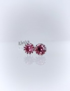 Srebrne kolczyki kolorowe cyrkonie sztyft srebro 925