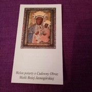 Obrazek - Welon potarty o Cudowny Obraz Matki Bożej Jasnogórskiej.