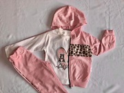 Dziewczęcy zestaw dresowy panterka 