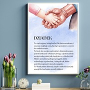 Plakat Babcia i Dziadek | A4 | personalizowany | papier fotograficzny|ramka