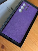 Etui Samsung S24 Ultra fioletowy zamsz (świetna jakość)