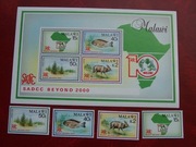Malawi 1990 MNH Mi. 553/56 Fauna Zwierzęta