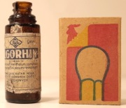 Stara Butelka Apteczna z Etykietą i Banderolą Polfa Warszawa