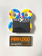 Koła do deskorolki Nervous skateboard wheels 53mm + 101A Łożyska Minilogo