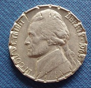 Moneta USA 5 CENTS 5 centów 1963r.  Jefferson Nickel