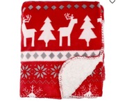 Koc 150 x 200 cm dwustronny, świąteczny