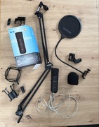 Mikrofon Pojemnościowy NOVOX NC-1 + STATYW RAMIĘ ZESTAW gaming mozos USB