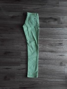 Miętowe damskie spodnie z niskim stanem rozm S/M