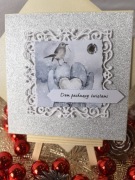 KARTKA ŚWIĄTECZNA handmade w kopercie - personalizowana, ręcznie robiona