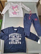 Zestaw Markowych Ubrań Dziecięcych Bluzy i Spodnie Rozmiar 98-104