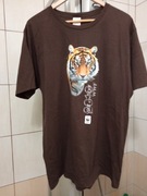 Bluzka z krótkim rękawem brązowa XL