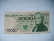 POLSKA BANKNOT PRL 5000 zł 1982 r. seria BW