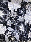 Wiskoza granatowa niebieska wzory pantera sukienkowa bluzkowa włoska 