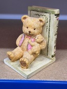 Podpórka do książek MIŚ z misiątkiem vintage figurka dekoracyjna 13,5 cm