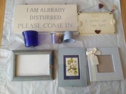 Ramki, vintage świeczniki zestaw do dekoracji domu